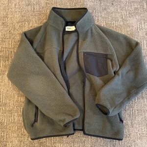 Men's Olive Green Fleece Jacket